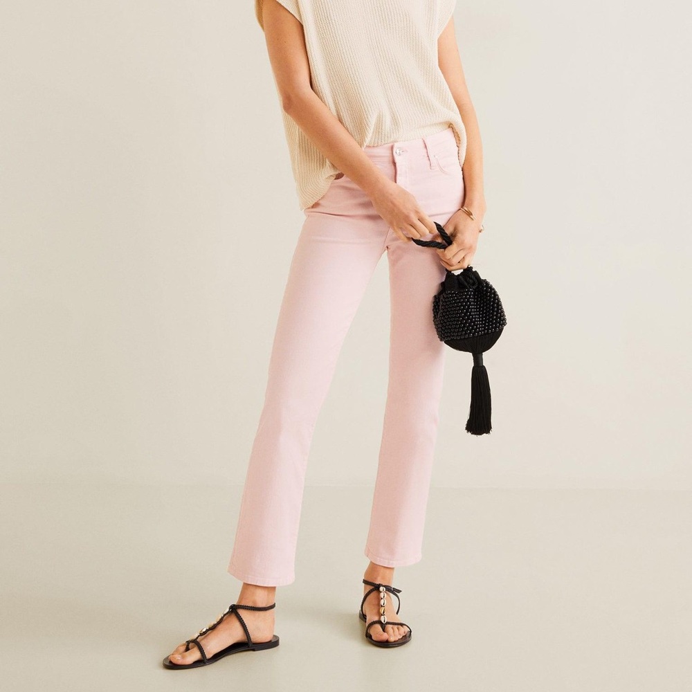 NWT! Mango Straight Leg Cropped Jeans Size 2